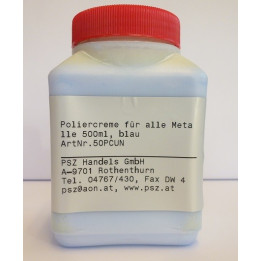 Poliercreme für alle Metalle 500ml, blau