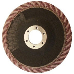 Vlies/Schleiffächerscheibe Dm125 medium/rot abgeschrägt
